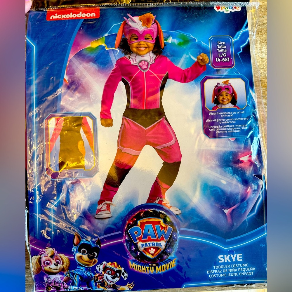 Paw Patrol The Mighty Movie Skye Costume 4-6X